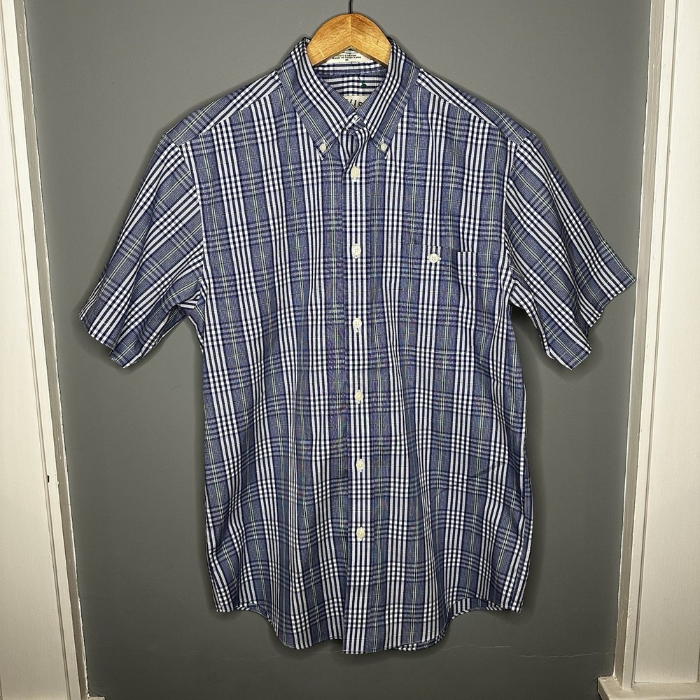 Orvis Shirt Mens No-Work, Work Shirt, Short Sleeved  Button Up Plaid Top‎ Medium